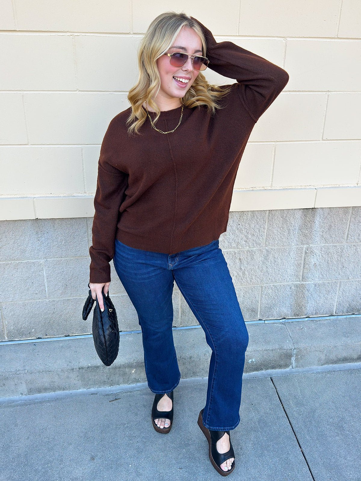 Cocoa Comfort Knit Sweater - The Pink Pineapple 850