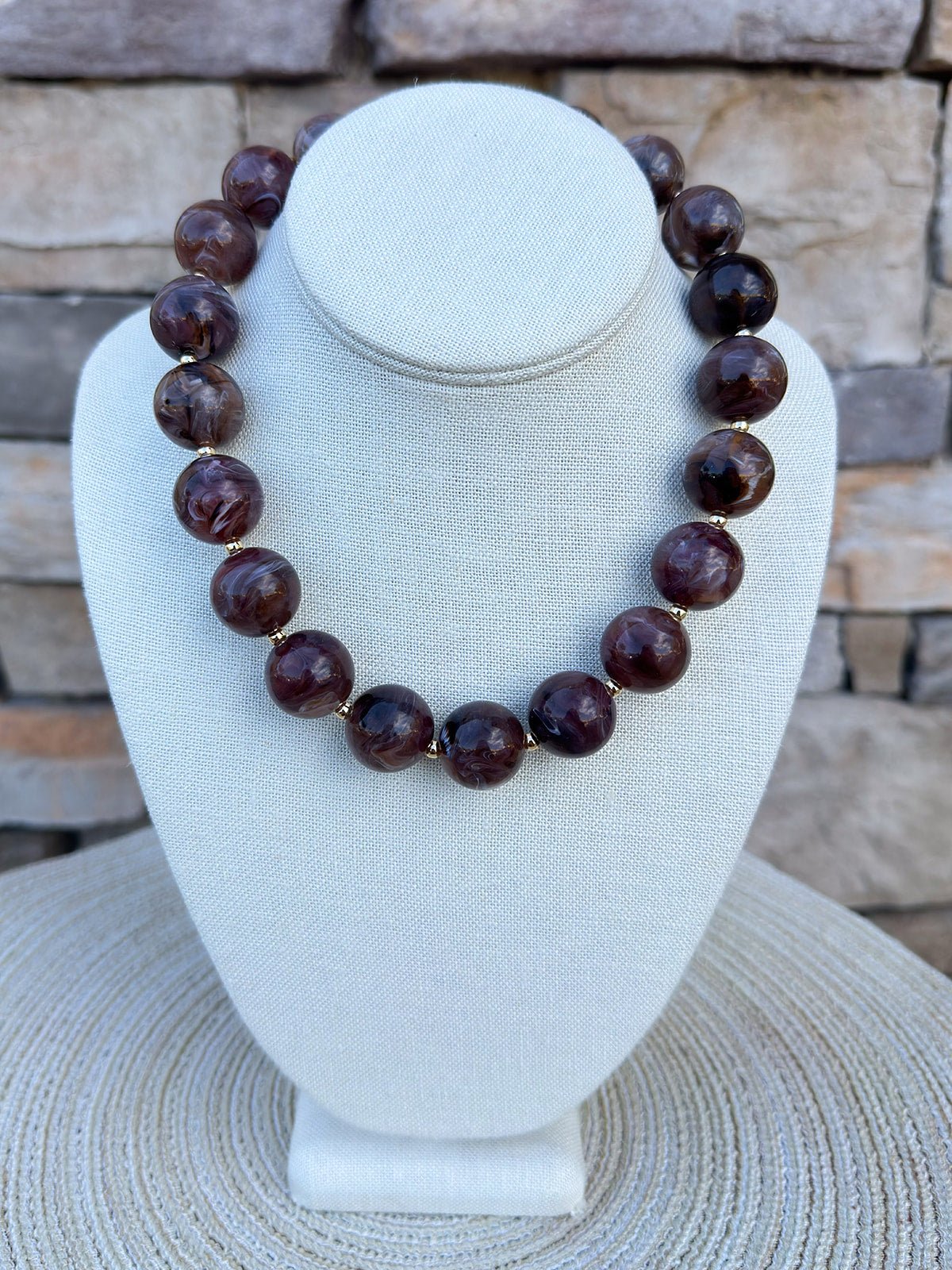 Cocoa Crush Beaded Necklace - The Pink Pineapple 850
