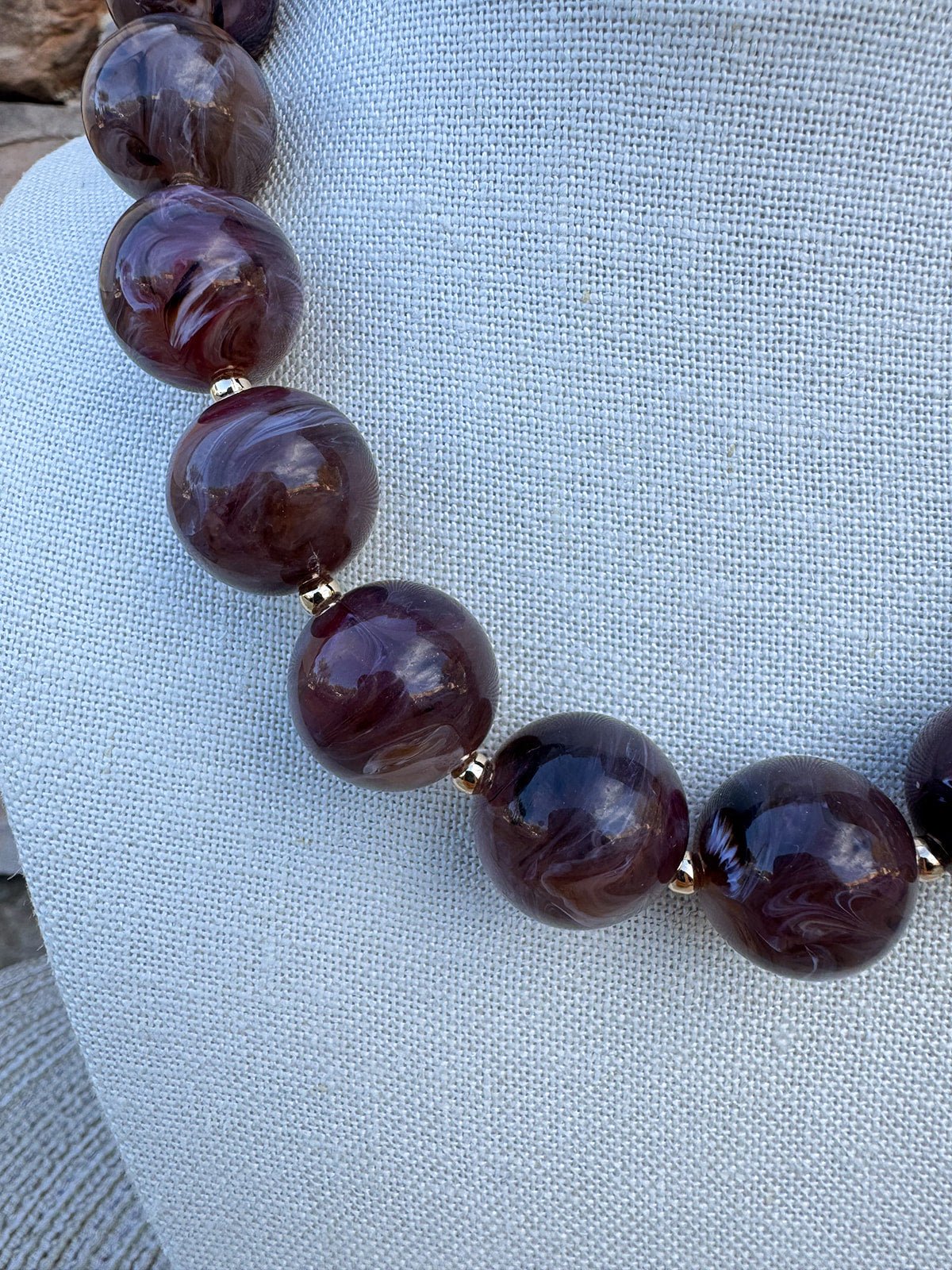 Cocoa Crush Beaded Necklace - The Pink Pineapple 850