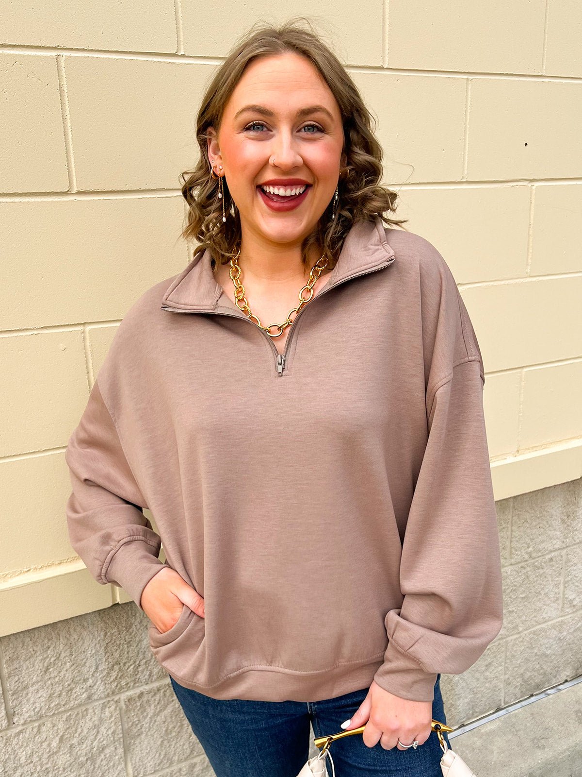 Cocoa Sands Half - Zip - The Pink Pineapple 850