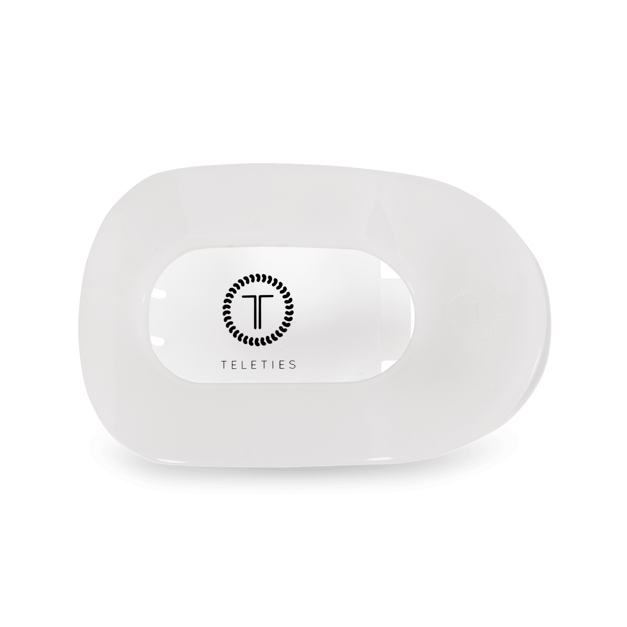 Coconut White Large Flat Round Clip - The Pink Pineapple 850