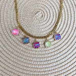 Color Bloom Gold Necklace - The Pink Pineapple 850