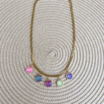 Color Bloom Gold Necklace - The Pink Pineapple 850