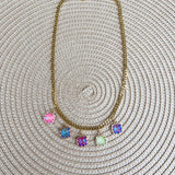 Color Bloom Gold Necklace - The Pink Pineapple 850