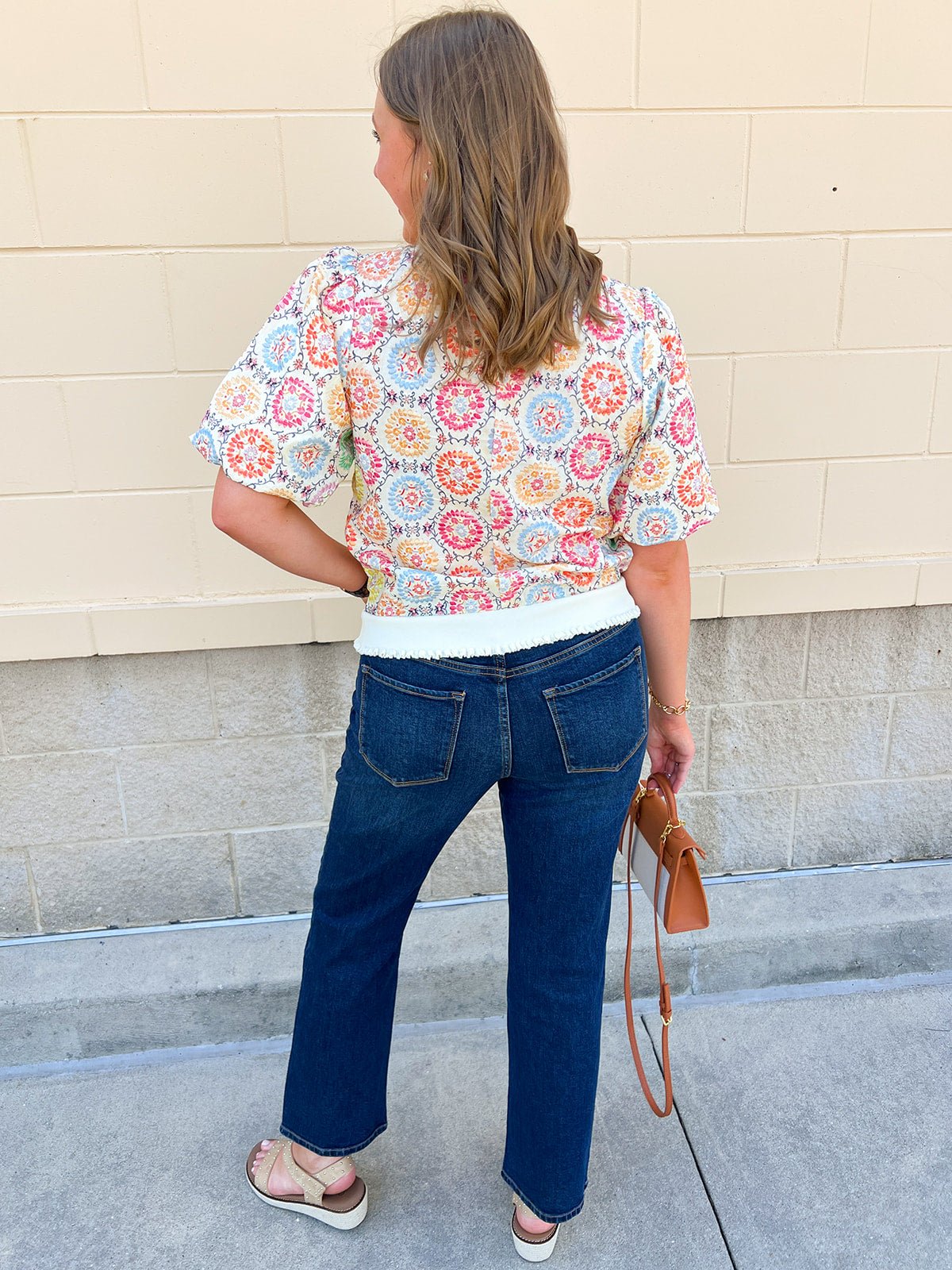 Color Me Happy Printed Top - The Pink Pineapple 850