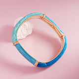 Color Pop Squares Stretch Bracelet – Blue Mix - The Pink Pineapple 850