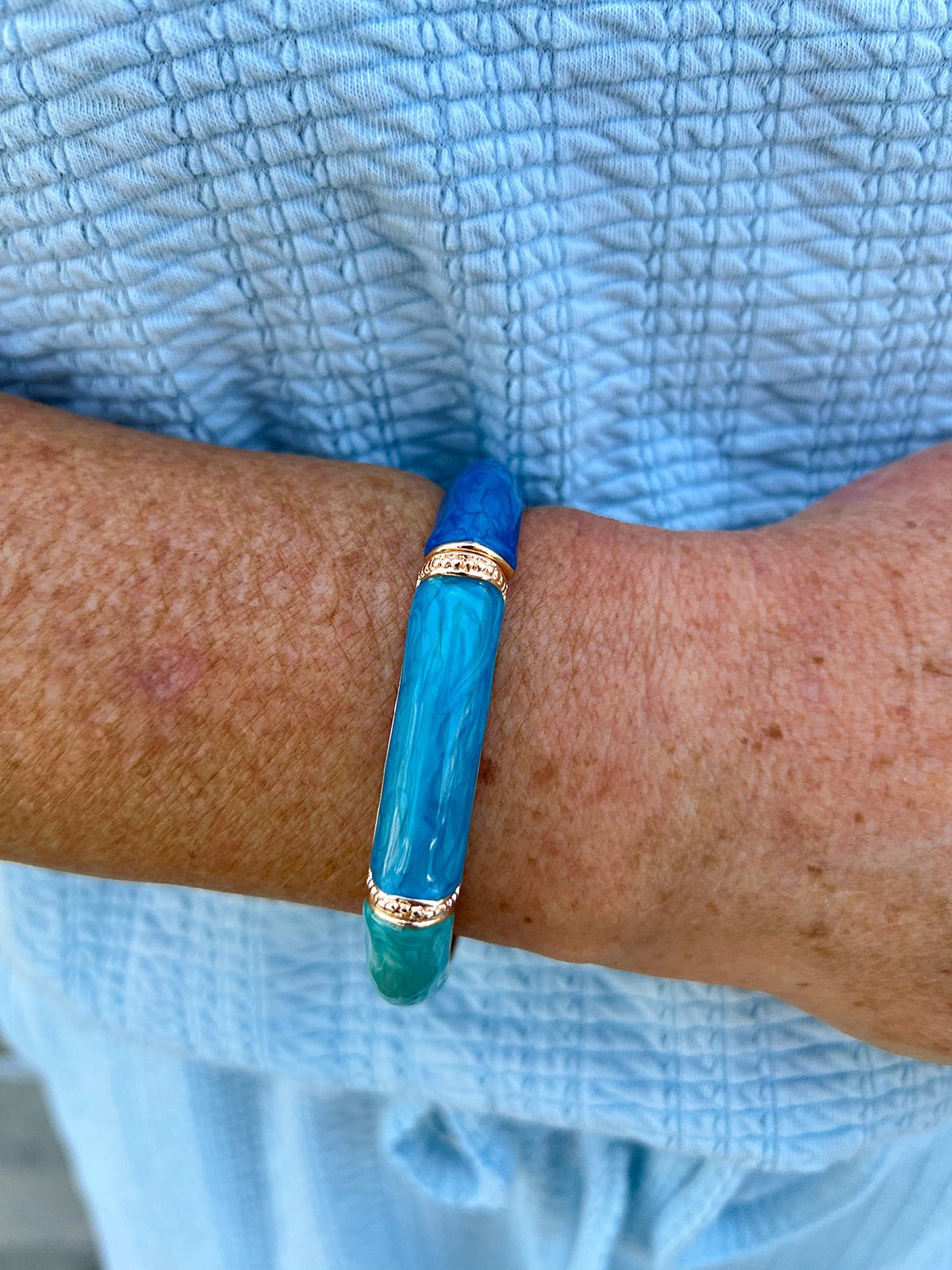 Color Pop Squares Stretch Bracelet – Blue Mix - The Pink Pineapple 850