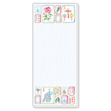 Colorful Mahjong Tiles with Flowers & Birds Skinny Notepad - The Pink Pineapple 850