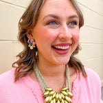 Confetti Marble Cluster Stud Earrings - The Pink Pineapple 850