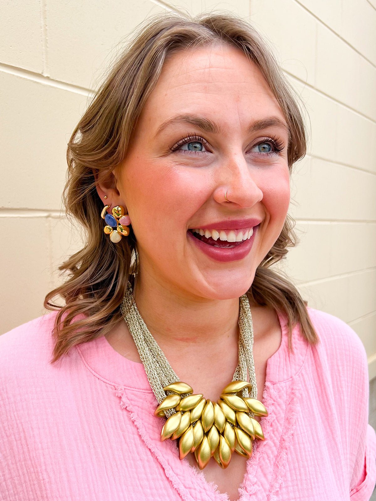 Confetti Marble Cluster Stud Earrings - The Pink Pineapple 850