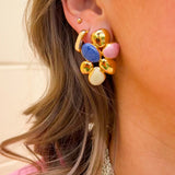 Confetti Marble Cluster Stud Earrings - The Pink Pineapple 850