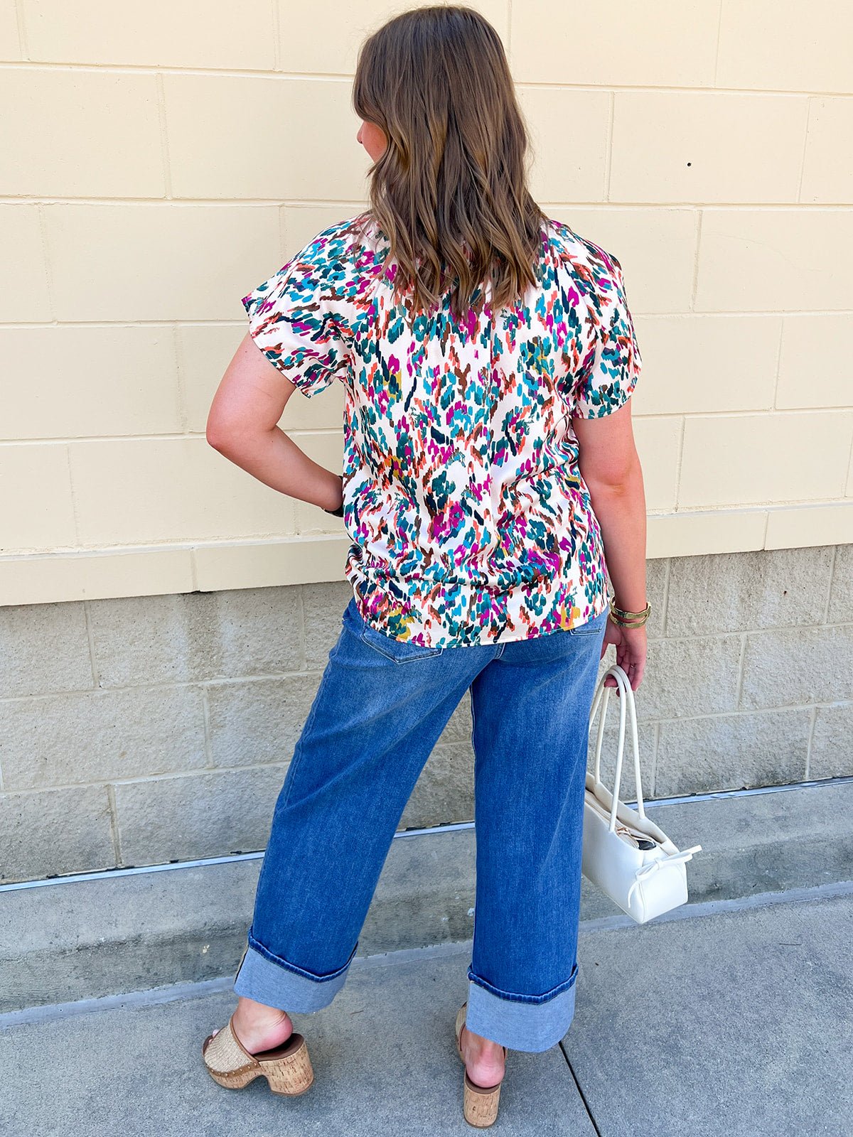 Confetti Meadow Short Sleeve Top - The Pink Pineapple 850
