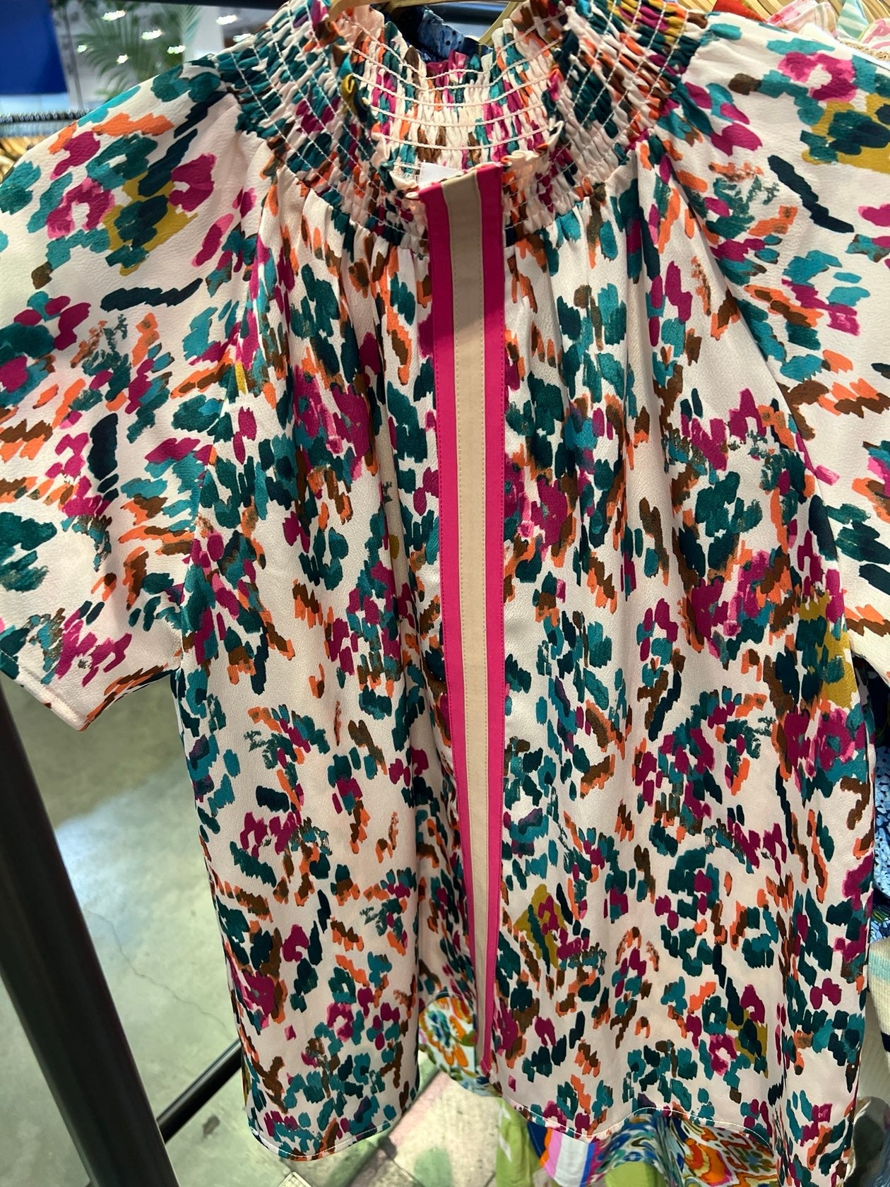 Confetti Meadow Short Sleeve Top - The Pink Pineapple 850