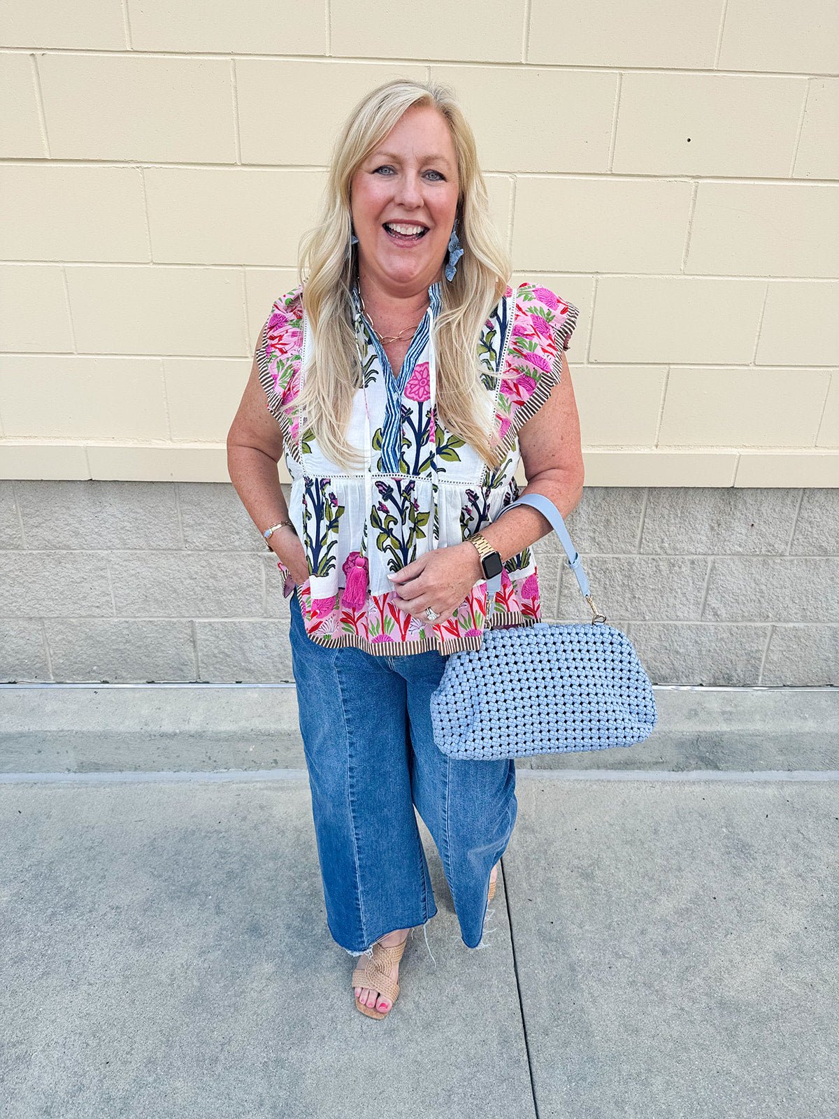 Confidence Crop Front Slit Jeans - The Pink Pineapple 850