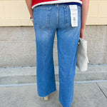 Confidence Crop Front Slit Jeans - The Pink Pineapple 850