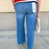 Confidence Crop Front Slit Jeans - The Pink Pineapple 850