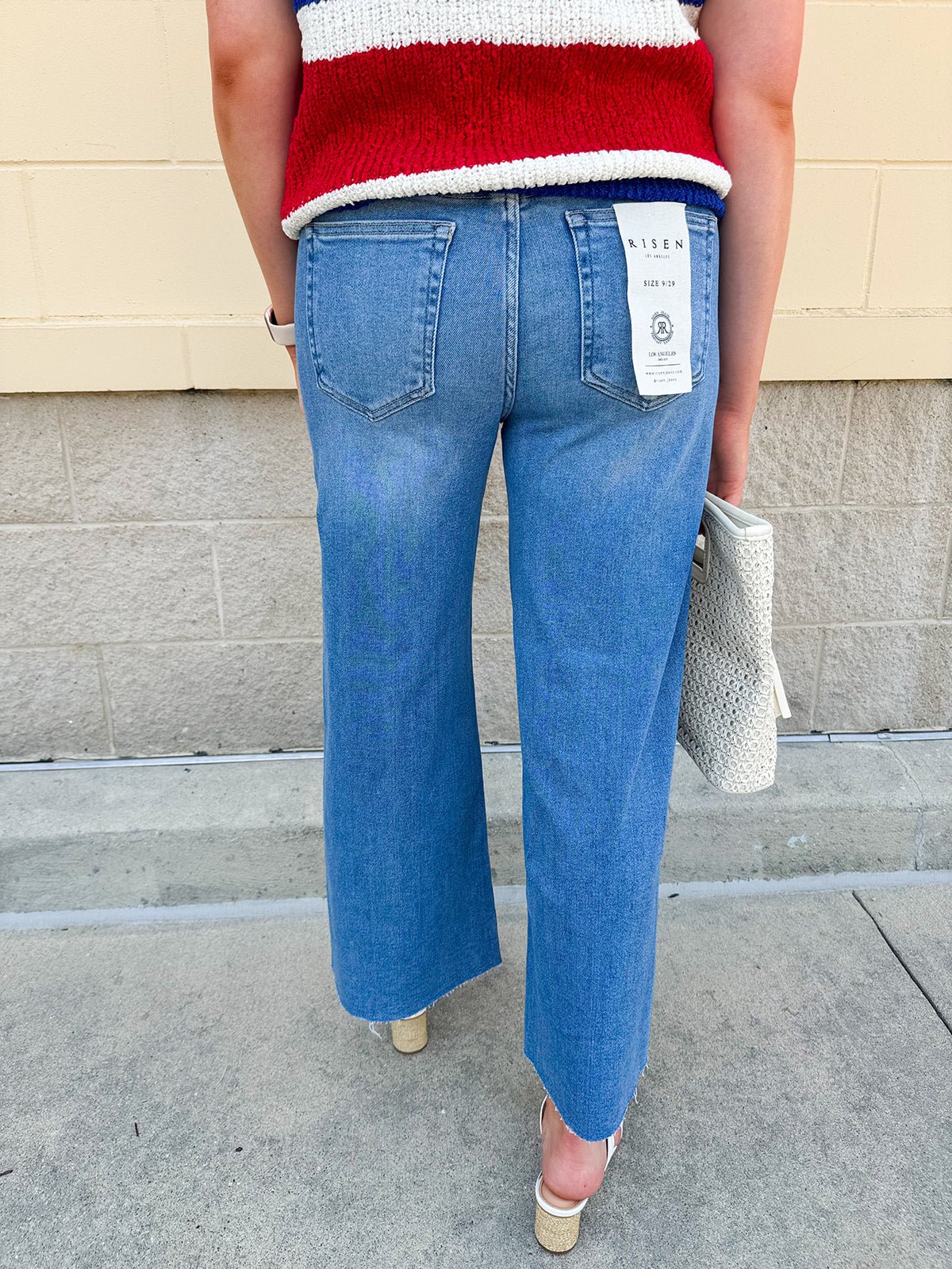 Confidence Crop Front Slit Jeans - The Pink Pineapple 850