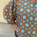 Copper Petal Button-Up Blouse - The Pink Pineapple 850