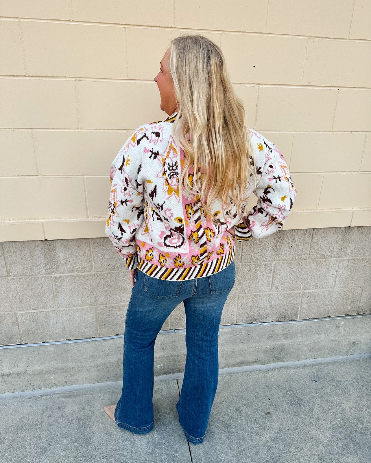 Coral Sands Button - Front Sweater - The Pink Pineapple 850