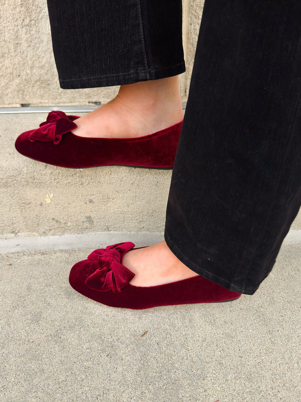 [Corkys] Burgundy Belle Velvet Flats - The Pink Pineapple 850