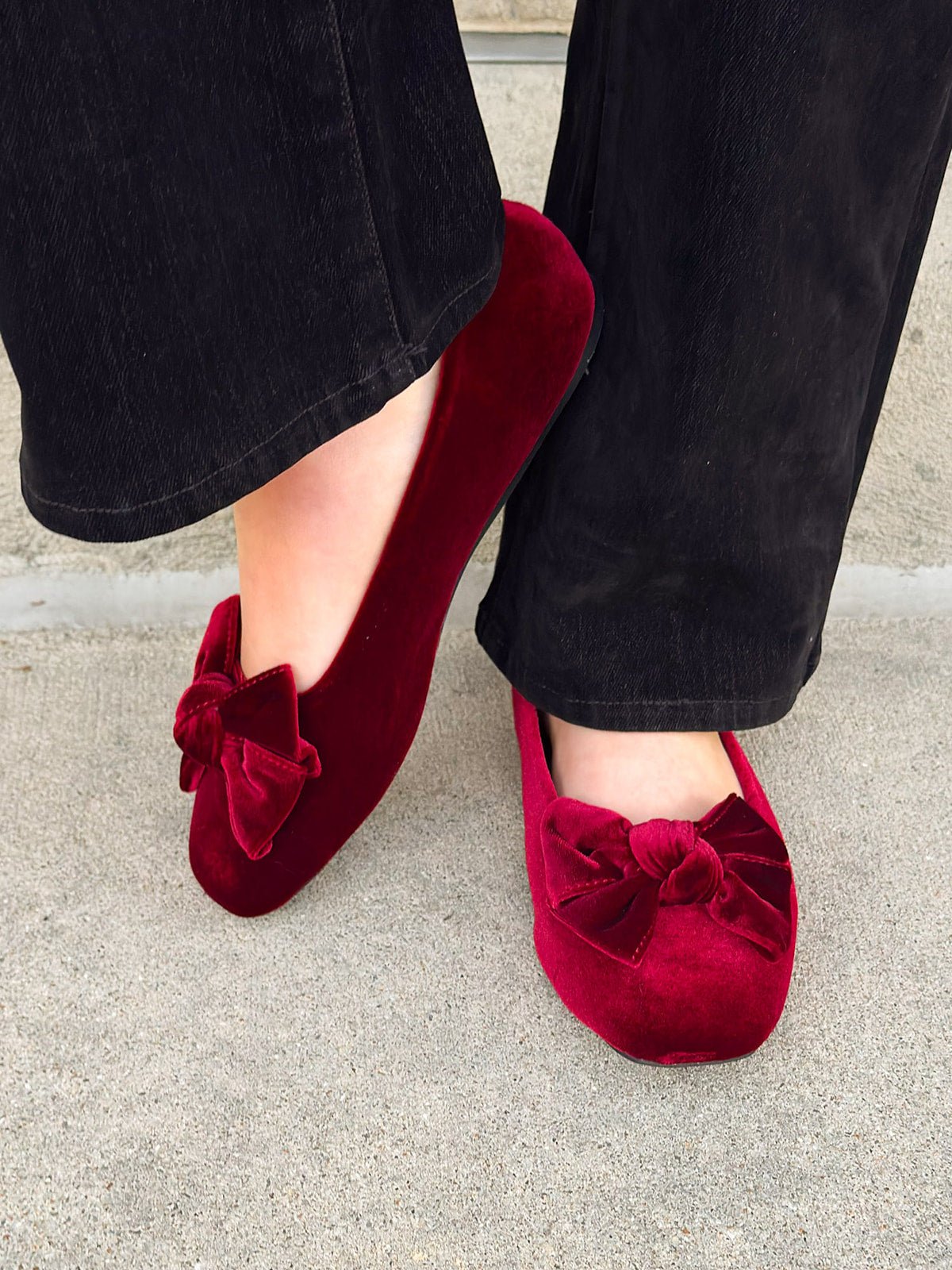 [Corkys] Burgundy Belle Velvet Flats - The Pink Pineapple 850