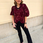 [Corkys] Burgundy Belle Velvet Flats - The Pink Pineapple 850