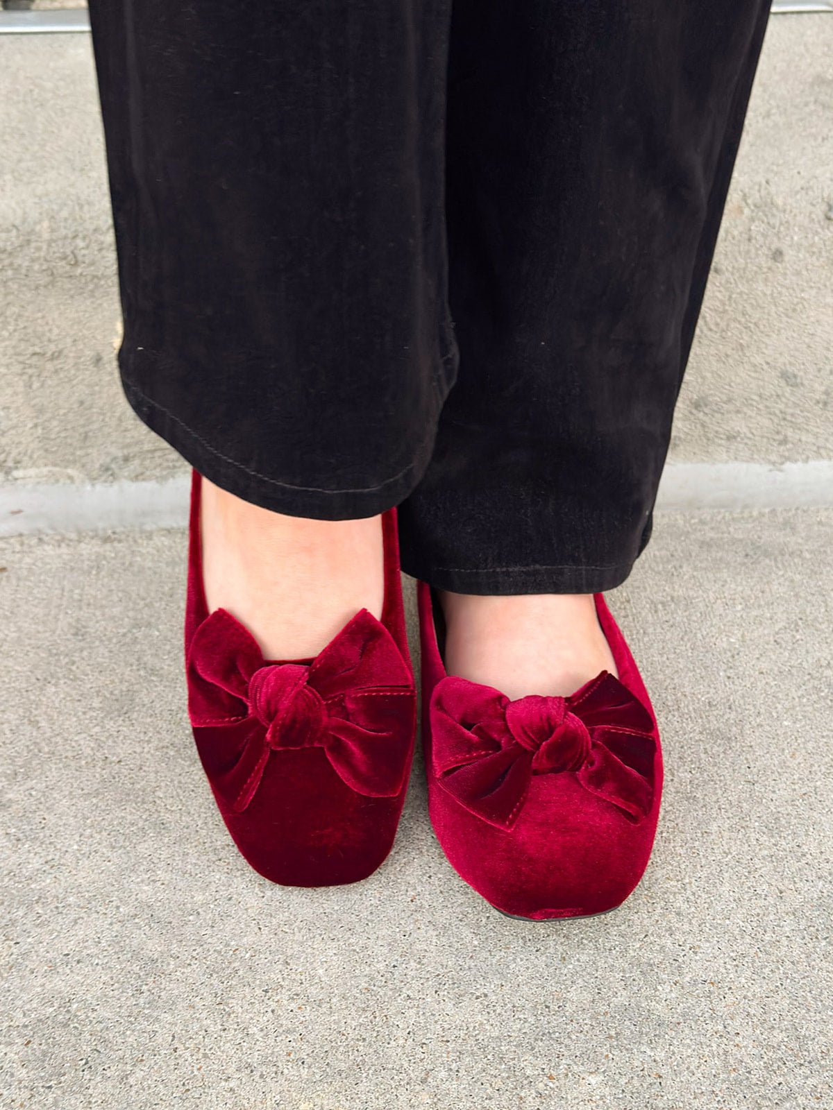 [Corkys] Burgundy Belle Velvet Flats - The Pink Pineapple 850
