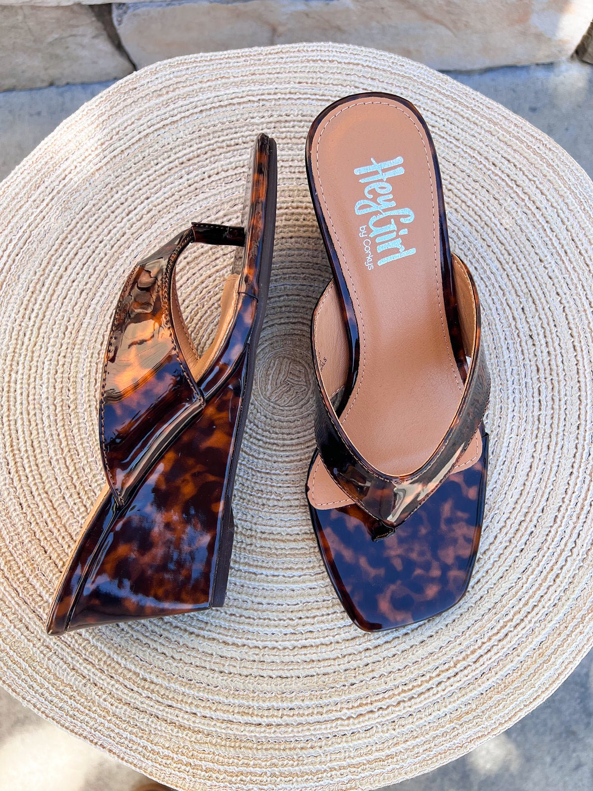 [Corkys] Dock Party Wedges in Tortoise - The Pink Pineapple 850
