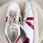 [Corkys] Friend Zone Sneakers in White Burgundy - The Pink Pineapple 850
