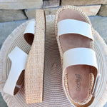 [Corkys] Heatwave Platform Wedges in Ivory - The Pink Pineapple 850