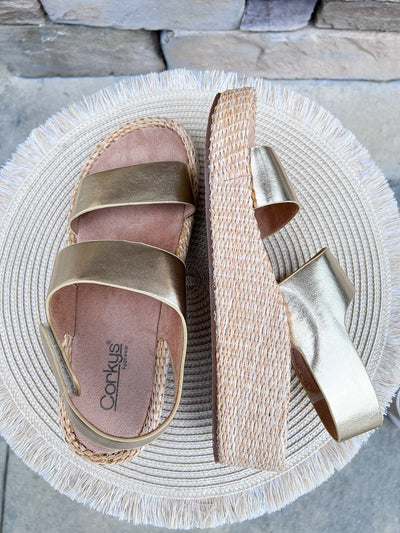 [Corkys] Heatwave Sandals in Gold - The Pink Pineapple 850