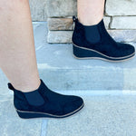 [Corkys] Love You A Latte Booties in Black Faux Suede - The Pink Pineapple 850
