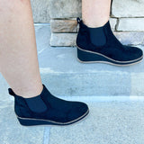 [Corkys] Love You A Latte Booties in Black Faux Suede - The Pink Pineapple 850