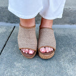 [Corkys] May I Help You Wedges in Honey Raffia - The Pink Pineapple 850
