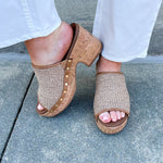 [Corkys] May I Help You Wedges in Honey Raffia - The Pink Pineapple 850