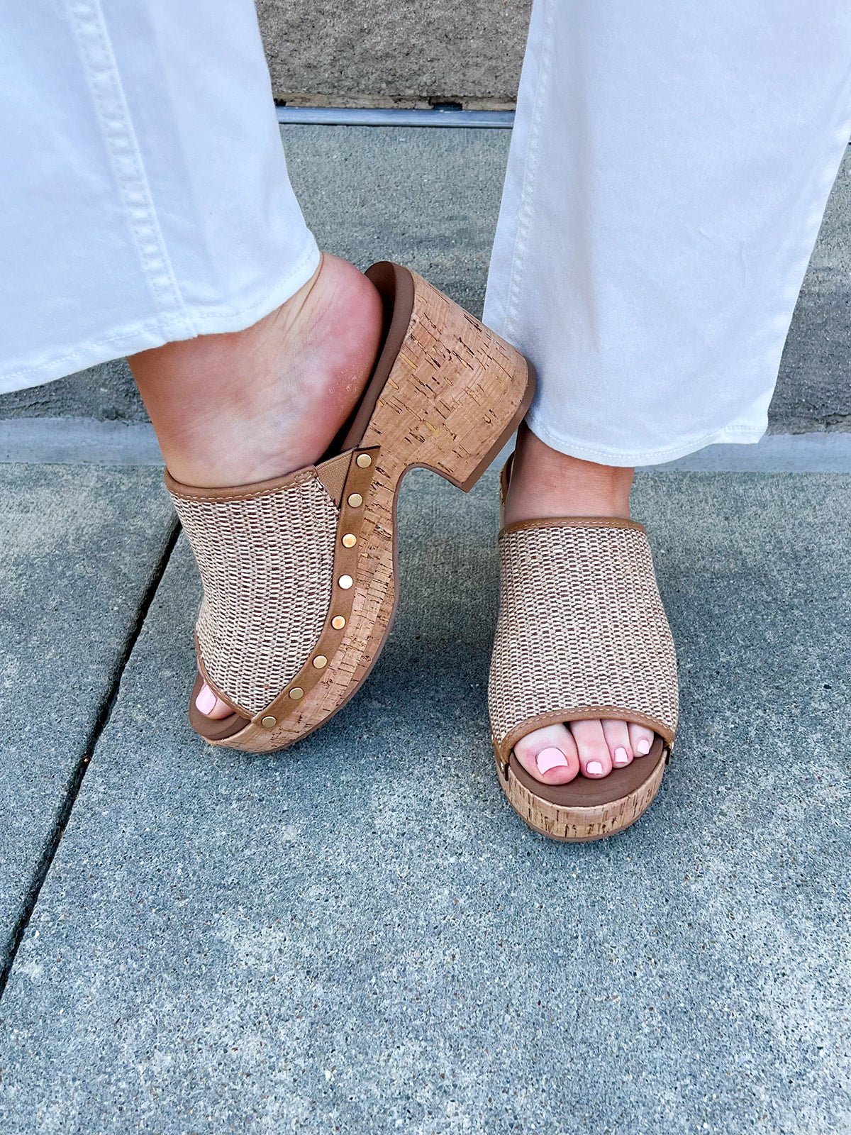 [Corkys] May I Help You Wedges in Honey Raffia - The Pink Pineapple 850
