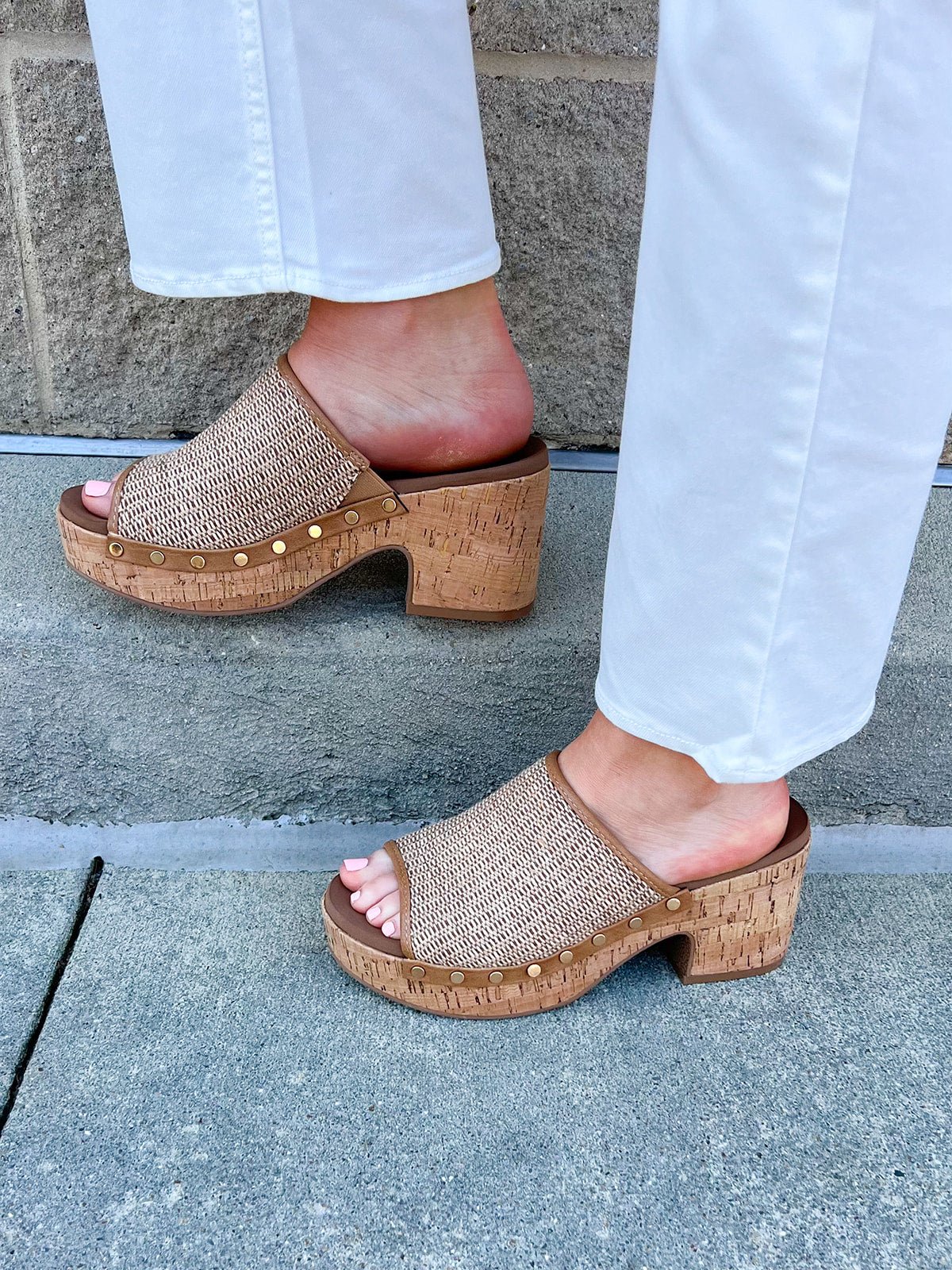 [Corkys] May I Help You Wedges in Honey Raffia - The Pink Pineapple 850