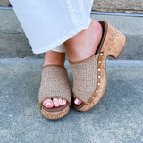 [Corkys] May I Help You Wedges in Honey Raffia - The Pink Pineapple 850