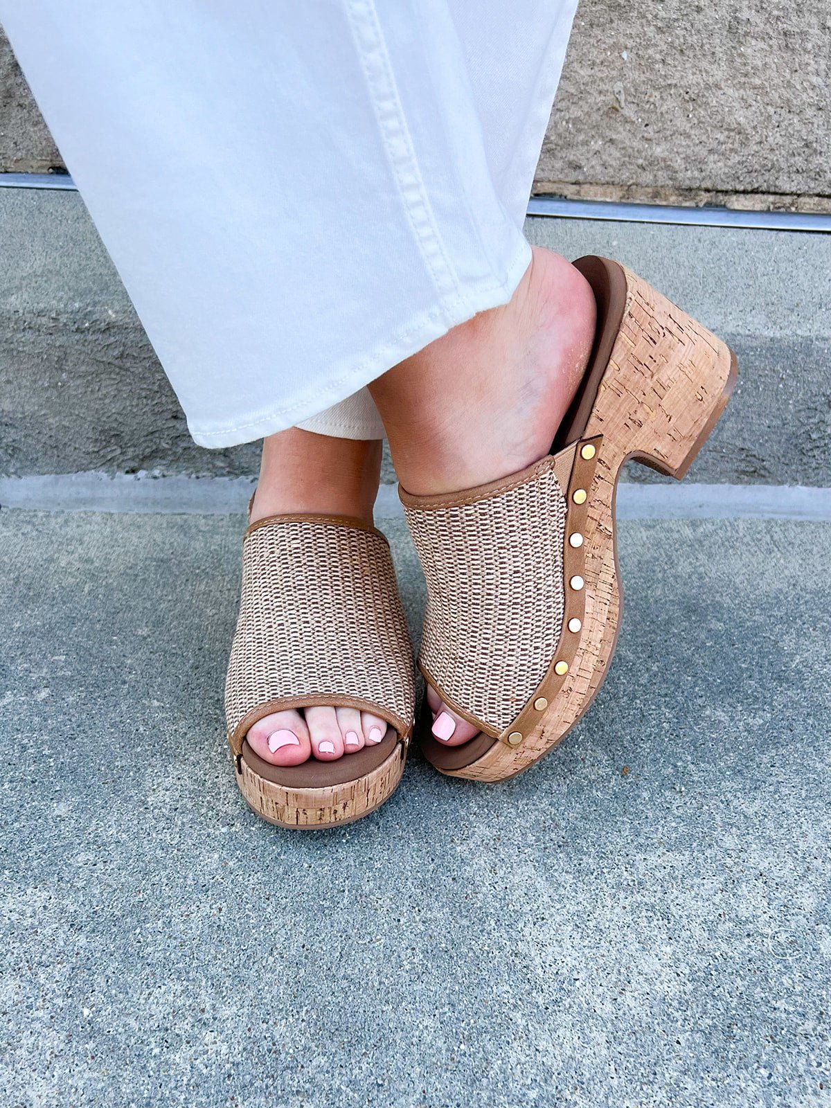 [Corkys] May I Help You Wedges in Honey Raffia - The Pink Pineapple 850