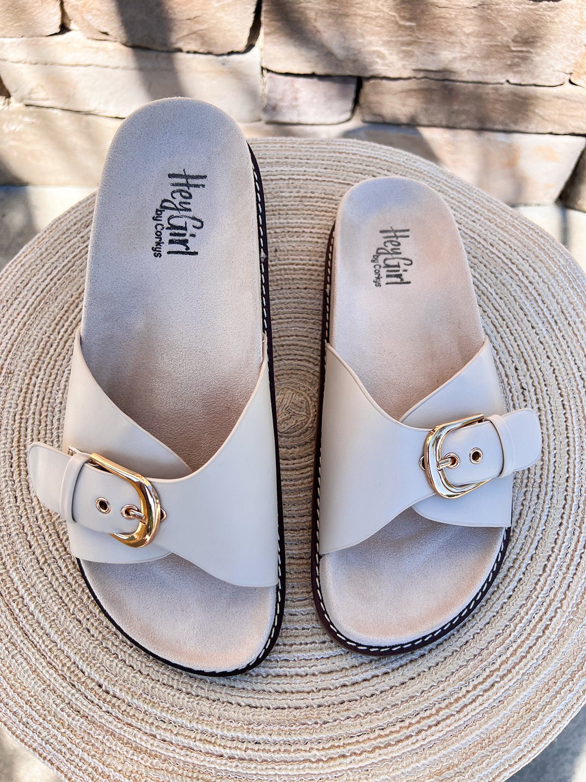 [Corkys] Passport Flats in Ivory - The Pink Pineapple 850