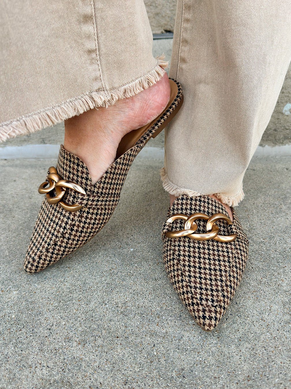 [Corkys] Playin for Keeps Houndstooth Flats - The Pink Pineapple 850