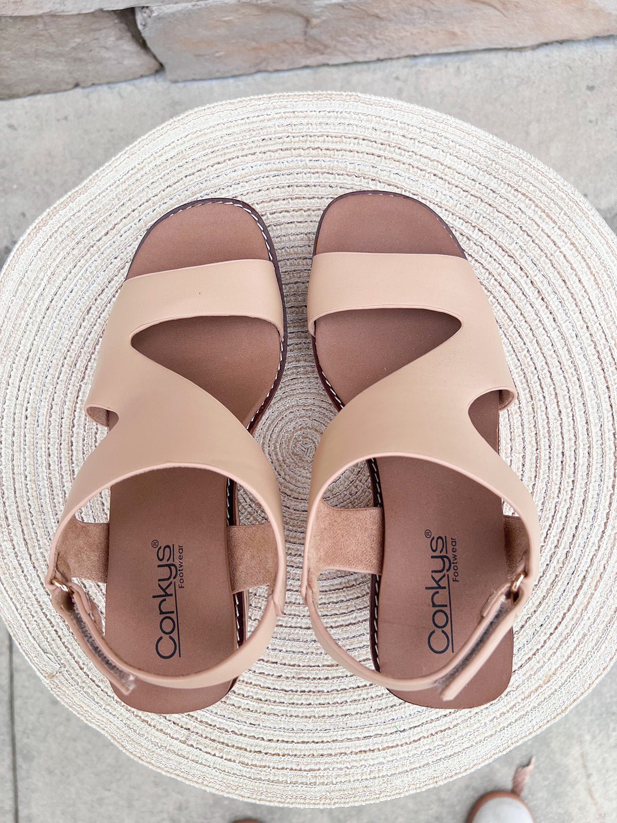 [Corkys] Steppin' Out Wedges in Camel - The Pink Pineapple 850