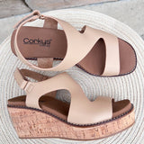 [Corkys] Steppin' Out Wedges in Camel - The Pink Pineapple 850