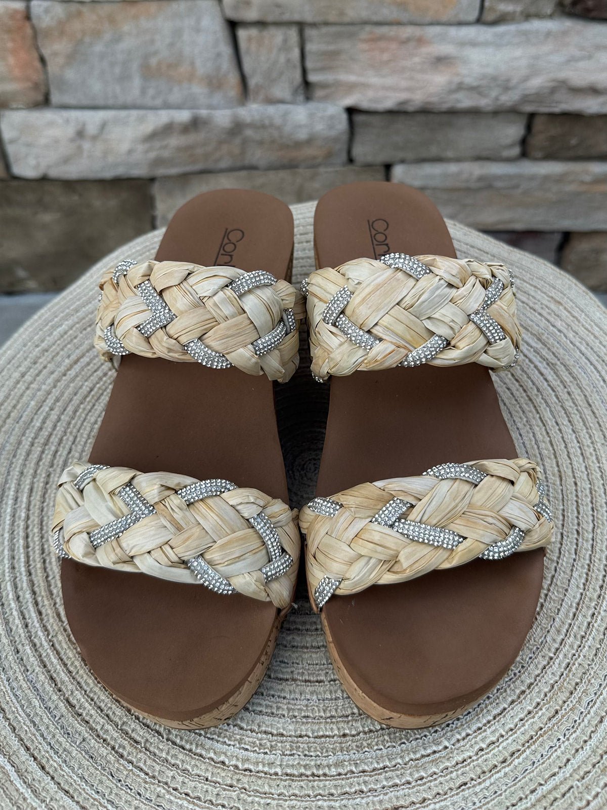 [Corky’s] Total Knockout Raffia Wedge - The Pink Pineapple 850