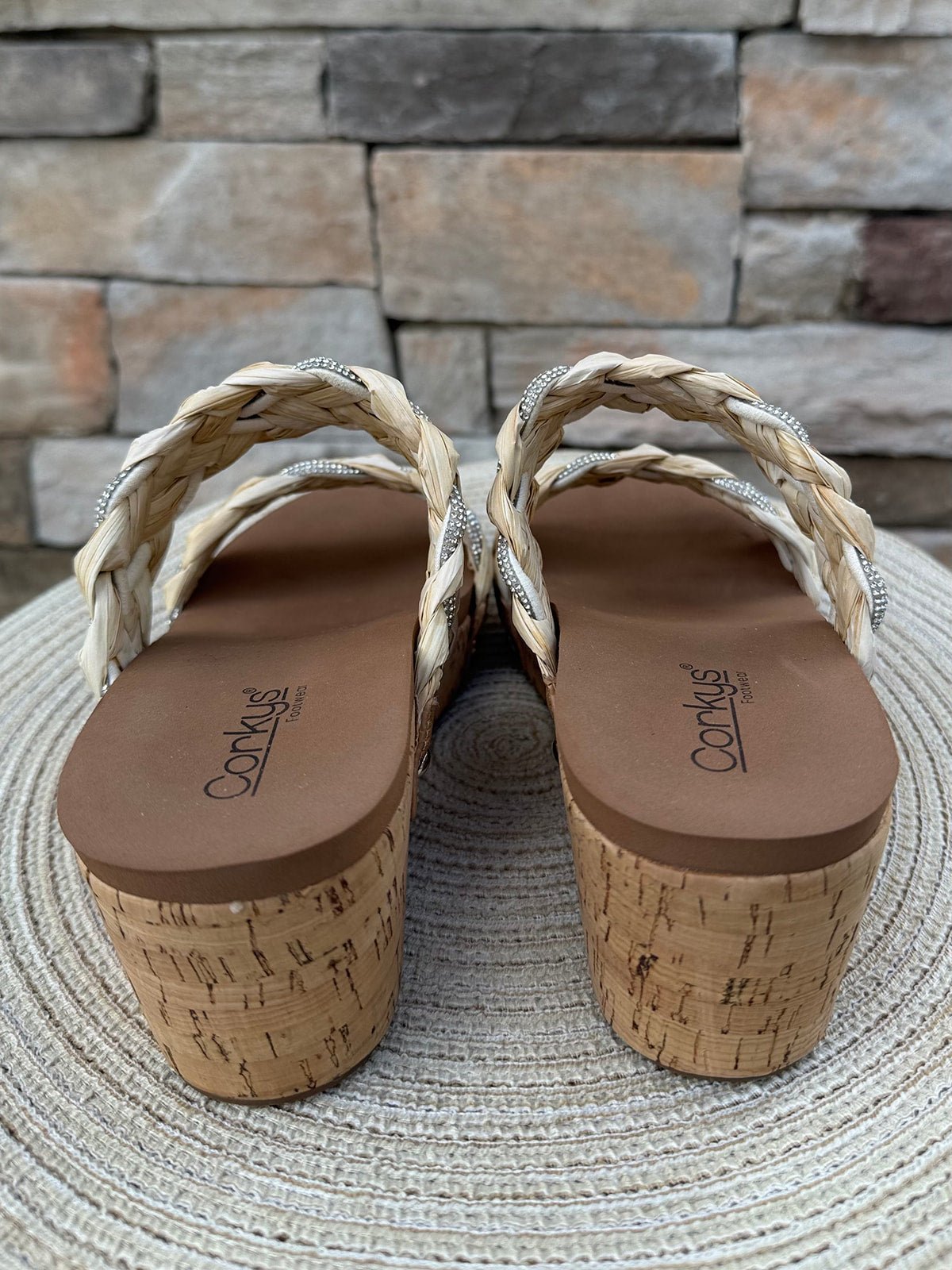 [Corky’s] Total Knockout Raffia Wedge - The Pink Pineapple 850
