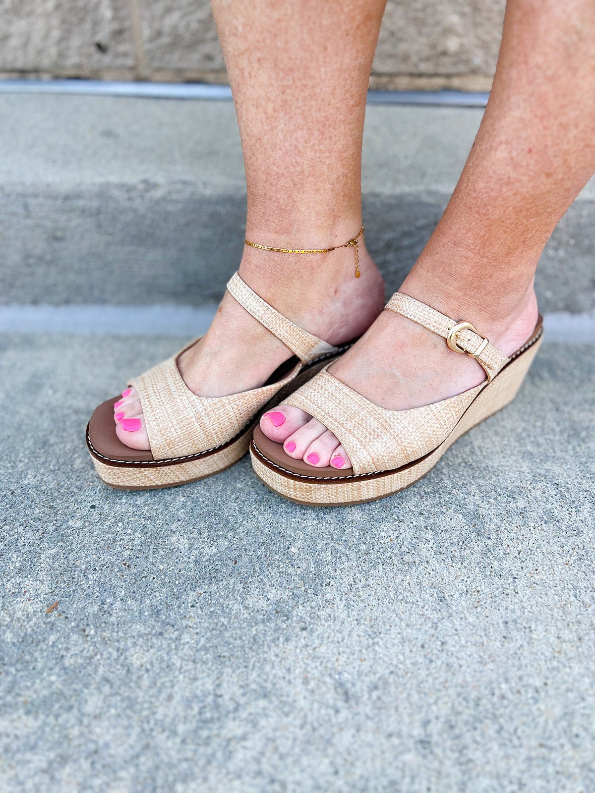 [Corkys] Treat Yourself Raffia Wedges - The Pink Pineapple 850