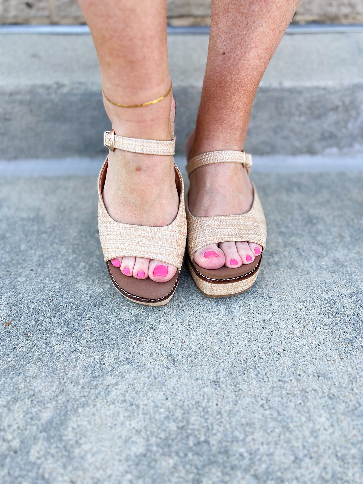 [Corkys] Treat Yourself Raffia Wedges - The Pink Pineapple 850