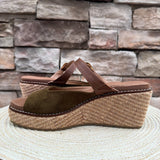 [Corky’s] Treat Yourself Wedges in Moss - The Pink Pineapple 850