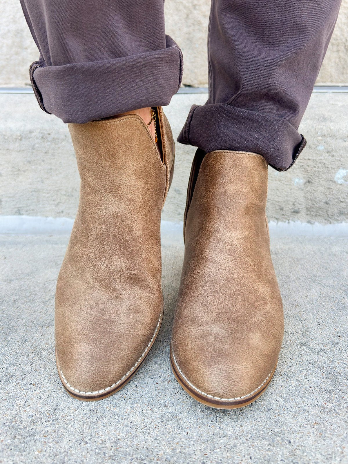 [Corkys] Vanish Taupe Booties - The Pink Pineapple 850