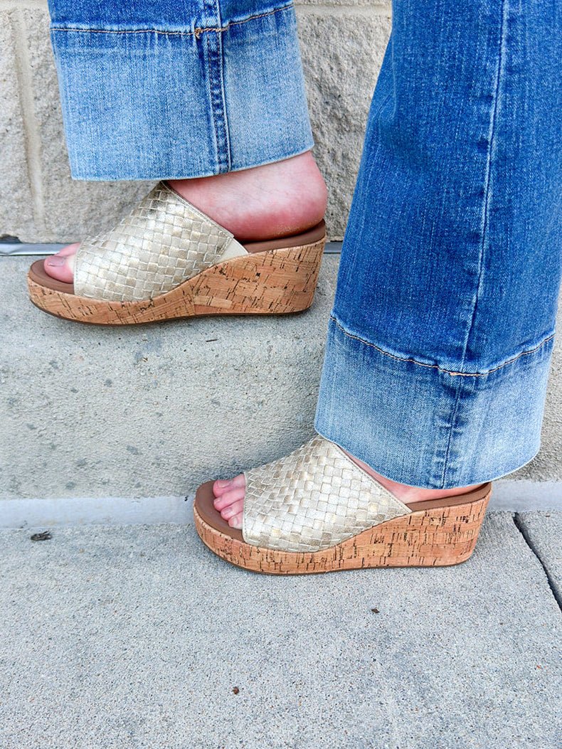 [Corkys] Wine and Dine Woven Platform Wedges - The Pink Pineapple 850